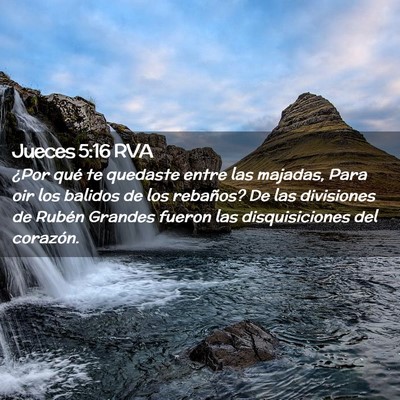 Picture 02 - Jueces 5:16 RVA - ¿Por qué te quedaste entre las majadas, Para - Bible Verse Picture
