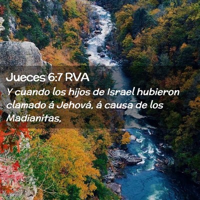 Picture 02 - Jueces 6:7 RVA - Y cuando los hijos de Israel hubieron clamado á - Bible Verse Picture