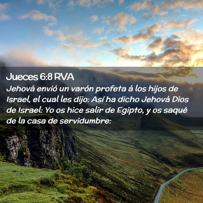 Picture 02 - Jueces 6:8 RVA - Jehová envió un varón profeta á los hijos de - Bible Verse Picture