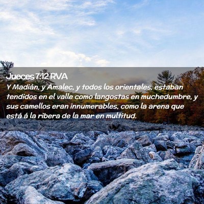 Picture 02 - Jueces 7:12 RVA - Y Madián, y Amalec, y todos los orientales, - Bible Verse Picture