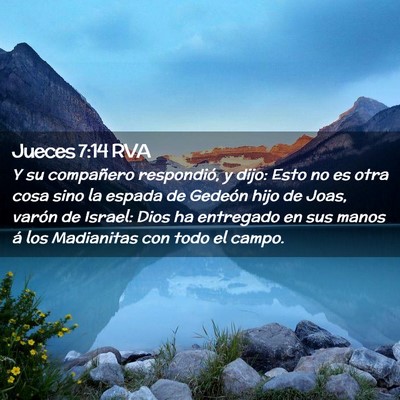 Picture 02 - Jueces 7:14 RVA - Y su compañero respondió, y dijo: Esto no es - Bible Verse Picture