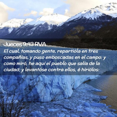 Picture 02 - Jueces 9:43 RVA - El cual, tomando gente, repartióla en tres - Bible Verse Picture