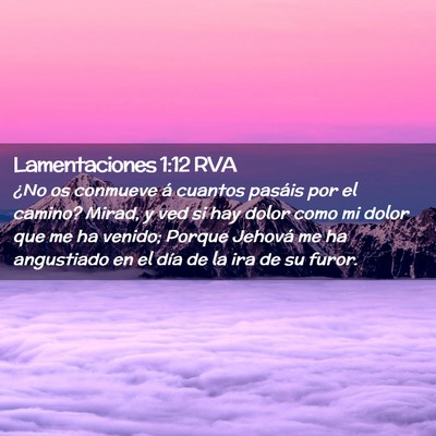 Picture 02 - Lamentaciones 1:12 RVA - ¿No os conmueve á cuantos pasáis por el - Bible Verse Picture