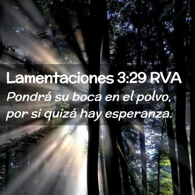 Picture 02 - Lamentaciones 3:29 RVA - Pondrá su boca en el polvo, por si quizá hay - Bible Verse Picture