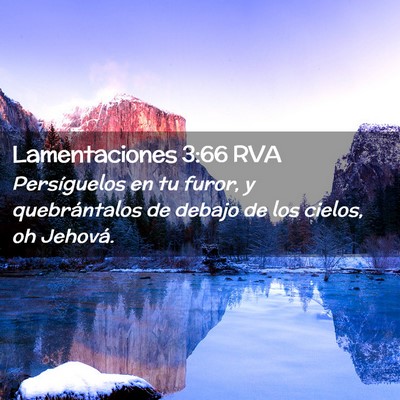 Picture 02 - Lamentaciones 3:66 RVA - Persíguelos en tu furor, y quebrántalos de - Bible Verse Picture