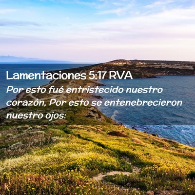 Picture 02 - Lamentaciones 5:17 RVA - Por esto fué entristecido nuestro corazón, Por - Bible Verse Picture