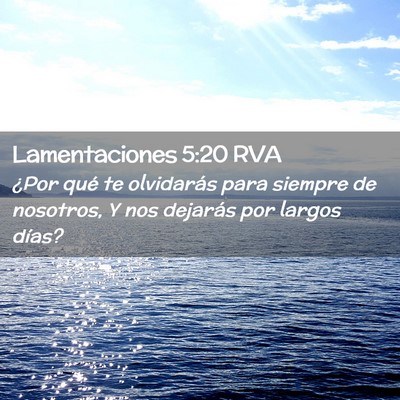 Picture 02 - Lamentaciones 5:20 RVA - ¿Por qué te olvidarás para siempre de - Bible Verse Picture