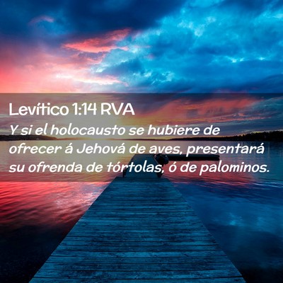 Picture 02 - Levítico 1:14 RVA - Y si el holocausto se hubiere de ofrecer á - Bible Verse Picture