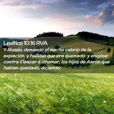 Picture 02 - Levítico 10:16 RVA - Y Moisés demandó el macho cabrío de la - Bible Verse Picture
