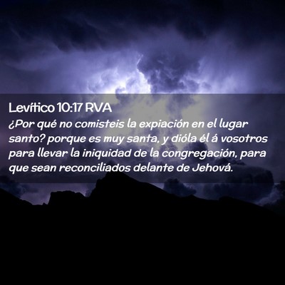 Picture 02 - Levítico 10:17 RVA - ¿Por qué no comisteis la expiación en el lugar - Bible Verse Picture