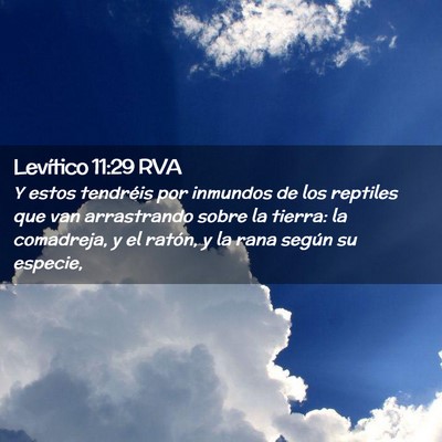 Picture 02 - Levítico 11:29 RVA - Y estos tendréis por inmundos de los reptiles - Bible Verse Picture