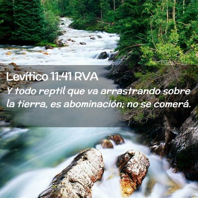 Picture 02 - Levítico 11:41 RVA - Y todo reptil que va arrastrando sobre la tierra, - Bible Verse Picture