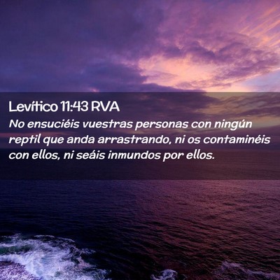 Picture 02 - Levítico 11:43 RVA - No ensuciéis vuestras personas con ningún - Bible Verse Picture