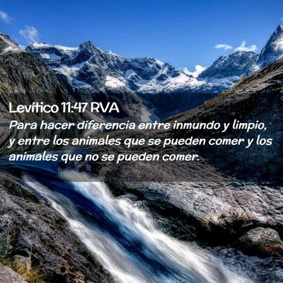 Picture 02 - Levítico 11:47 RVA - Para hacer diferencia entre inmundo y limpio, y - Bible Verse Picture