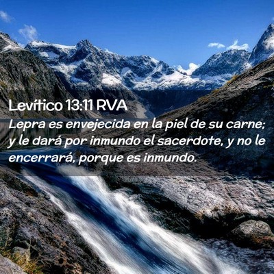 Picture 02 - Levítico 13:11 RVA - Lepra es envejecida en la piel de su carne; y le - Bible Verse Picture