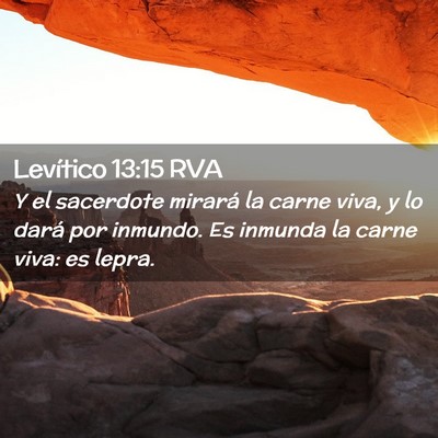 Picture 02 - Levítico 13:15 RVA - Y el sacerdote mirará la carne viva, y lo dará - Bible Verse Picture