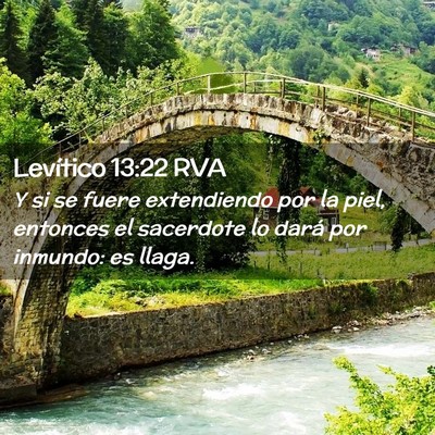 Picture 02 - Levítico 13:22 RVA - Y si se fuere extendiendo por la piel, entonces - Bible Verse Picture