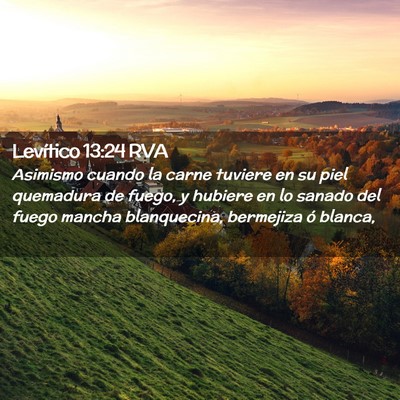 Picture 02 - Levítico 13:24 RVA - Asimismo cuando la carne tuviere en su piel - Bible Verse Picture