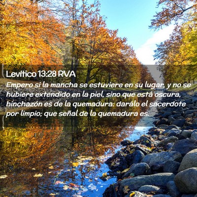 Picture 02 - Levítico 13:28 RVA - Empero si la mancha se estuviere en su lugar, y - Bible Verse Picture