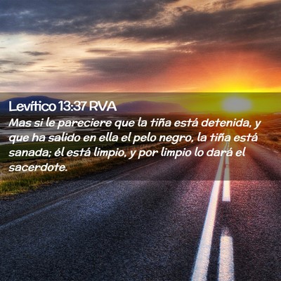 Picture 02 - Levítico 13:37 RVA - Mas si le pareciere que la tiña está detenida, - Bible Verse Picture