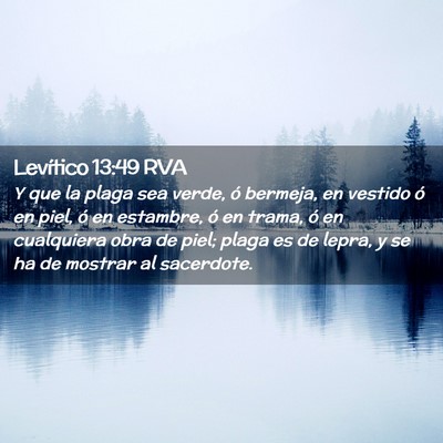 Picture 02 - Levítico 13:49 RVA - Y que la plaga sea verde, ó bermeja, en vestido - Bible Verse Picture
