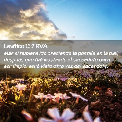 Picture 02 - Levítico 13:7 RVA - Mas si hubiere ido creciendo la postilla en la - Bible Verse Picture