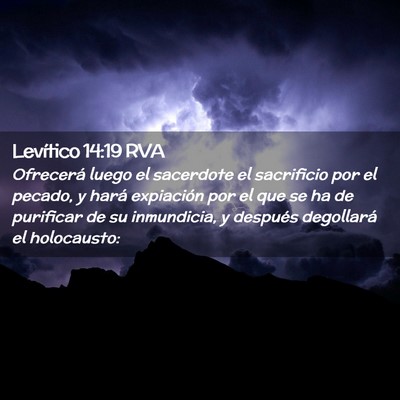 Picture 02 - Levítico 14:19 RVA - Ofrecerá luego el sacerdote el sacrificio por el - Bible Verse Picture
