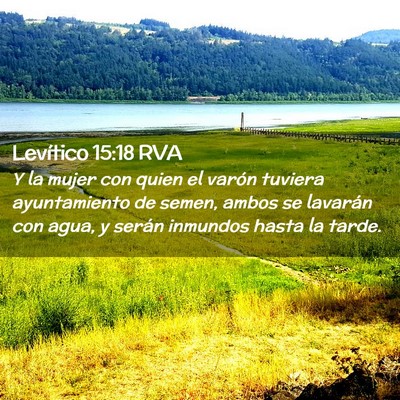 Picture 02 - Levítico 15:18 RVA - Y la mujer con quien el varón tuviera - Bible Verse Picture