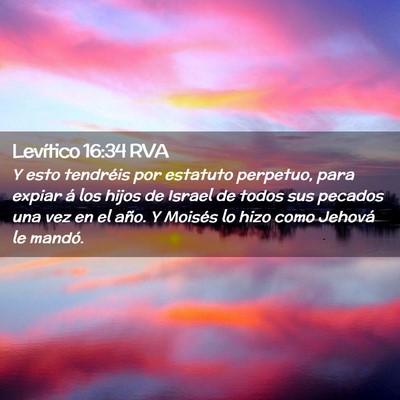 Picture 02 - Levítico 16:34 RVA - Y esto tendréis por estatuto perpetuo, para - Bible Verse Picture