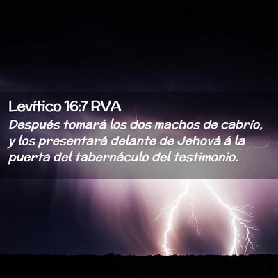Picture 02 - Levítico 16:7 RVA - Después tomará los dos machos de cabrío, y los - Bible Verse Picture