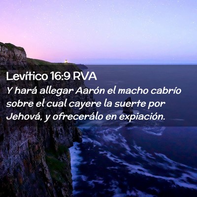 Picture 02 - Levítico 16:9 RVA - Y hará allegar Aarón el macho cabrío sobre el - Bible Verse Picture