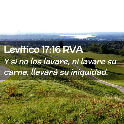 Picture 02 - Levítico 17:16 RVA - Y si no los lavare, ni lavare su carne, llevará - Bible Verse Picture