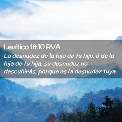 Picture 02 - Levítico 18:10 RVA - La desnudez de la hija de tu hijo, ó de la hija - Bible Verse Picture