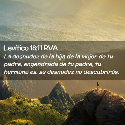 Picture 02 - Levítico 18:11 RVA - La desnudez de la hija de la mujer de tu padre, - Bible Verse Picture