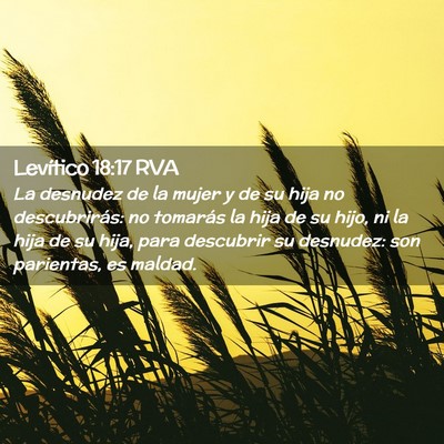 Picture 02 - Levítico 18:17 RVA - La desnudez de la mujer y de su hija no - Bible Verse Picture