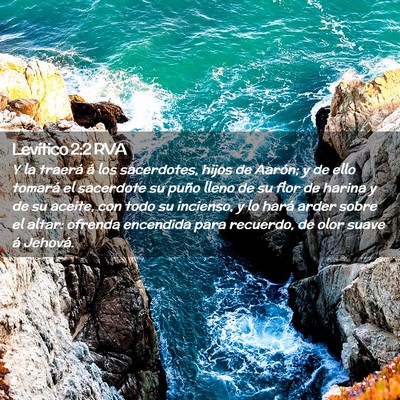 Picture 02 - Levítico 2:2 RVA - Y la traerá á los sacerdotes, hijos de Aarón; - Bible Verse Picture