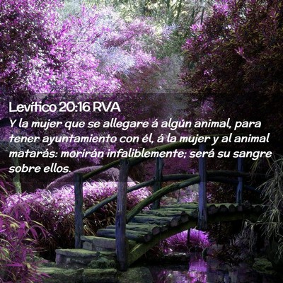 Picture 02 - Levítico 20:16 RVA - Y la mujer que se allegare á algún animal, para - Bible Verse Picture