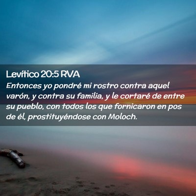Picture 02 - Levítico 20:5 RVA - Entonces yo pondré mi rostro contra aquel - Bible Verse Picture