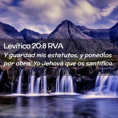 Picture 02 - Levítico 20:8 RVA - Y guardad mis estatutos, y ponedlos por obra: Yo - Bible Verse Picture