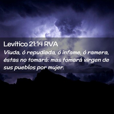 Picture 02 - Levítico 21:14 RVA - Viuda, ó repudiada, ó infame, ó ramera, éstas - Bible Verse Picture