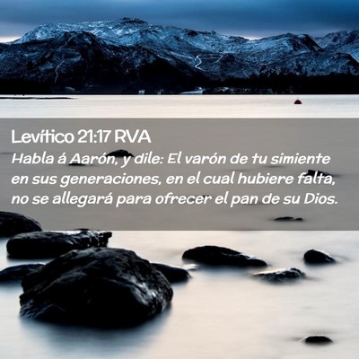 Picture 02 - Levítico 21:17 RVA - Habla á Aarón, y dile: El varón de tu simiente - Bible Verse Picture