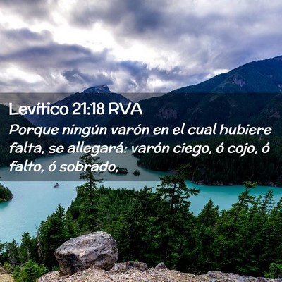 Picture 02 - Levítico 21:18 RVA - Porque ningún varón en el cual hubiere falta, - Bible Verse Picture