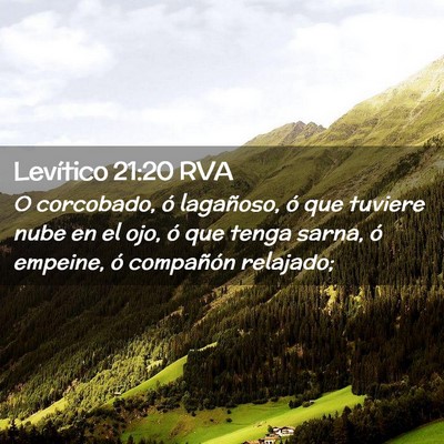 Picture 02 - Levítico 21:20 RVA - O corcobado, ó lagañoso, ó que tuviere nube en - Bible Verse Picture