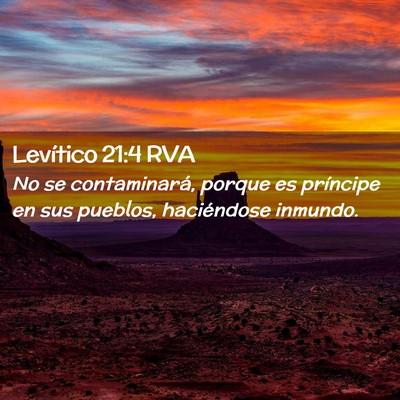 Picture 02 - Levítico 21:4 RVA - No se contaminará, porque es príncipe en sus - Bible Verse Picture