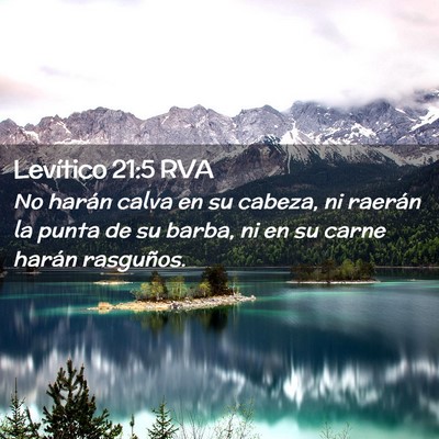 Picture 02 - Levítico 21:5 RVA - No harán calva en su cabeza, ni raerán la punta - Bible Verse Picture