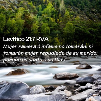 Picture 02 - Levítico 21:7 RVA - Mujer ramera ó infame no tomarán: ni tomarán - Bible Verse Picture