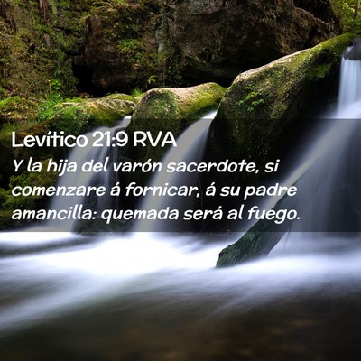 Picture 02 - Levítico 21:9 RVA - Y la hija del varón sacerdote, si comenzare á - Bible Verse Picture