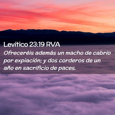 Picture 02 - Levítico 23:19 RVA - Ofreceréis además un macho de cabrío por - Bible Verse Picture