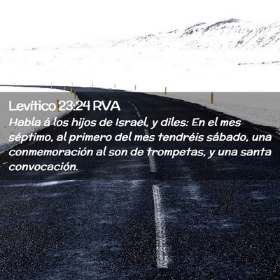 Picture 02 - Levítico 23:24 RVA - Habla á los hijos de Israel, y diles: En el mes - Bible Verse Picture