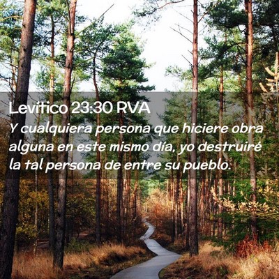 Picture 02 - Levítico 23:30 RVA - Y cualquiera persona que hiciere obra alguna en - Bible Verse Picture